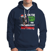 On The Naughty List And I Regret Nothing Funny Cat Lover Hoodie - Wonder Print Shop
