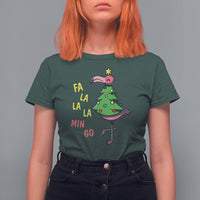 Fa La La Mingo Flamingo Hawaiian Christmas Tree T Shirt - Wonder Print Shop