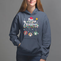 Mini Penguin With Xmas Light Ornaments Balls Merry Christmas Hoodie - Wonder Print Shop