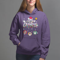Mini Penguin With Xmas Light Ornaments Balls Merry Christmas Hoodie - Wonder Print Shop
