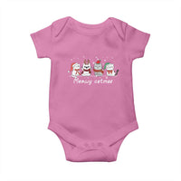 Xmas Cat Baby Onesie Meowy Catmas Cute Cat Santa Hat