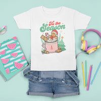 Tis The Season Groovy Retro Christmas Gingerbread Hot Cocoa T Shirt For Kid - Wonder Print Shop