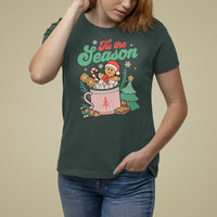 Tis The Season Groovy Retro Christmas Gingerbread Hot Cocoa T Shirt - Wonder Print Shop