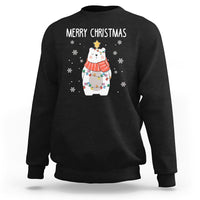 Polar Bear Christmas Tree Costume Red Scarf Merry Christmas Sweatshirt - Wonder Print Shop