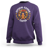 Christmas Sweatshirt Official Cookie Tester Baking Gingerbread Men - Wonder Print Shop