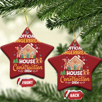 Xmas Baking Christmas Ornament Official Gingerbread House Construction Crew - Wonder Print Shop