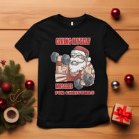 Christmas T Shirt Civing Muscles Santa Weightlifting Gymer - Wonder Print Shop