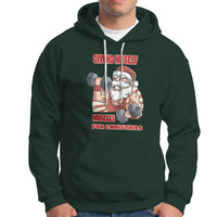 Christmas Hoodie Civing Muscles Santa Weightlifting Gymer - Wonder Print Shop
