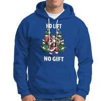 Christmas Hoodie No Lift No Gift Santa Bodybuilding Gymer - Wonder Print Shop