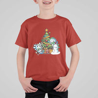Cute Axolotl Christmas Tree T Shirt For Kid - Wonder Print Shop