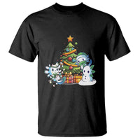 Cute Axolotl Christmas Tree T Shirt - Wonder Print Shop
