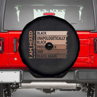 Melanin Pride Spare Tire Cover Yes I'm Mixed With Black TS09