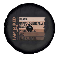 Melanin Pride Spare Tire Cover Yes I'm Mixed With Black TS09
