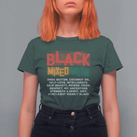 Funny Black Pride T Shirt For Women Yes I'm Mixed With Black