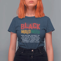 Funny Black Pride T Shirt For Women Yes I'm Mixed With Black