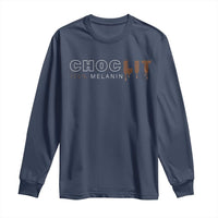 Black Pride Long Sleeve Shirt Choclit 100% Melanin African American
