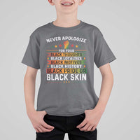 Black Pride T Shirt For Kid Never Apologize For Your Blackness Black History Month