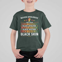 Black Pride T Shirt For Kid Never Apologize For Your Blackness Black History Month
