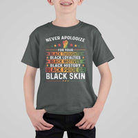 Black Pride T Shirt For Kid Never Apologize For Your Blackness Black History Month