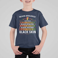 Black Pride T Shirt For Kid Never Apologize For Your Blackness Black History Month