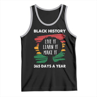Black History Inspirational Tank Top Live It Learn It Make It