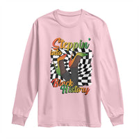 Stepping Into Black History Month Long Sleeve Shirt African American Women Melanin Pride