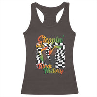 Stepping Into Black History Month Racerback Tank Top African American Women Melanin Pride