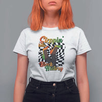 Stepping Into Black History Month T Shirt For Women African American Women Melanin Pride