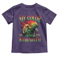 Black Pride Toddler T Shirt My Color Is My Strength African American Women Lion