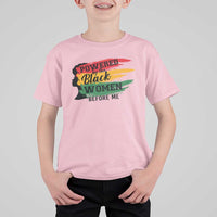 Powered By The Black Women Before Me T Shirt For Kid