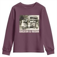 Education Is Freedom Youth Sweatshirt Black Educator Bookish Black History Month