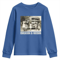 Education Is Freedom Youth Sweatshirt Black Educator Bookish Black History Month