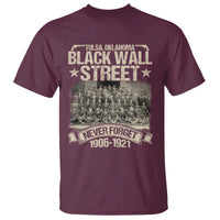 Black Wall Street T Shirt Never Forget 1906 1921 Tulsa Black History