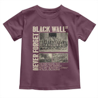 Black Wall Street Toddler T Shirt Never Forget Tulsa Black History Month