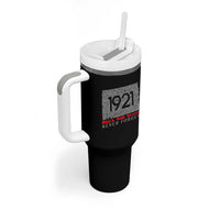 Black Wall Street Tumbler With Handle Never Forget 1921 Greenwood Tulsa Black History