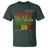 Never Forget Black Wall Street T Shirt Greenwood Tulsa Oklahoma Black History