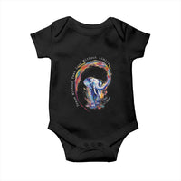 LGBTQ Ally Baby Onesie Dream Without Fear Love Without Limits Rainbow Watercolor Elephant
