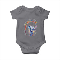 LGBTQ Ally Baby Onesie Dream Without Fear Love Without Limits Rainbow Watercolor Elephant