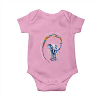 LGBTQ Ally Baby Onesie Dream Without Fear Love Without Limits Rainbow Watercolor Elephant