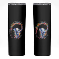 LGBTQ Ally Skinny Tumbler Dream Without Fear Love Without Limits Rainbow Watercolor Elephant