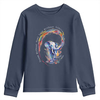 LGBTQ Ally Youth Sweatshirt Dream Without Fear Love Without Limits Rainbow Watercolor Elephant