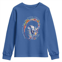 LGBTQ Ally Youth Sweatshirt Dream Without Fear Love Without Limits Rainbow Watercolor Elephant