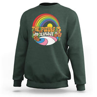 LGBT Pride Sweatshirt The Future Is Inclusive Rainbow - Wonder Print Shop