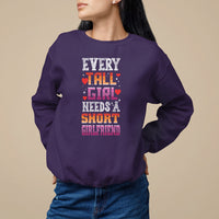 Lesbian Couple Sweatshirt Every Tall Girl Needs A Short Girlfriend - Wonder Print Shop