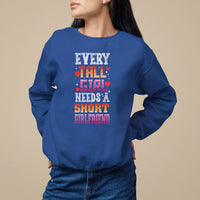 Lesbian Couple Sweatshirt Every Tall Girl Needs A Short Girlfriend - Wonder Print Shop