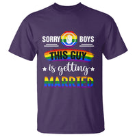 Sorry Boys This Guy Is Getting Married Gay LGBT Pride T Shirt - Wonder Print Shop