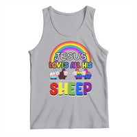 LGBT Pride Tank Top Jesus Loves All His Sheep Lesbian Gay Bisexual Transgender Black White