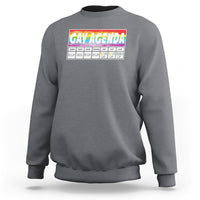 Funny Gay Agenda Weekly Schedule Pride LGBT Pride Sweatshirt - Wonder Print Shop