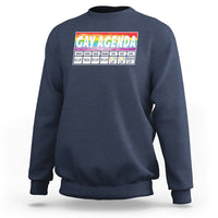 Funny Gay Agenda Weekly Schedule Pride LGBT Pride Sweatshirt - Wonder Print Shop
