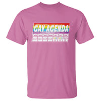 Funny Gay Agenda Weekly Schedule Pride LGBT Pride T Shirt - Wonder Print Shop